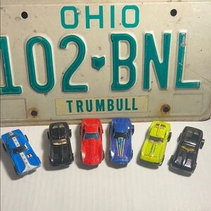 Assorted Vintage Corvette Hot Wheels Set with Case